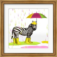 Raindrops Safari Zebra Fine Art Print