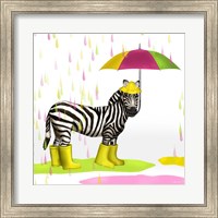 Raindrops Safari Zebra Fine Art Print