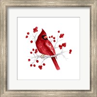 Winter Cardinal in Red I Fine Art Print