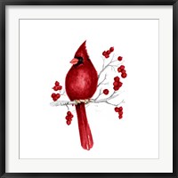 Winter Cardinal in Red II Fine Art Print