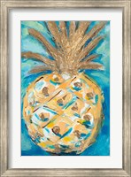 Blue Gold Pineapple Fine Art Print