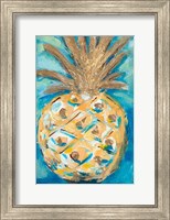 Blue Gold Pineapple Fine Art Print
