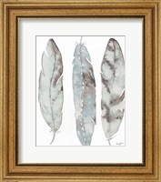 Three Blue Feathers Fine Art Print