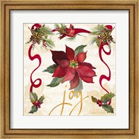 Christmas Poinsettia Ribbon IV Fine Art Print