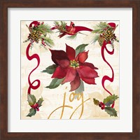 Christmas Poinsettia Ribbon IV Fine Art Print