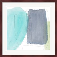 Teal and Grey Abstract I Fine Art Print