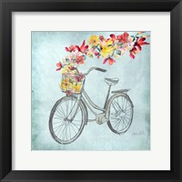 Floral Day Bike I Framed Print