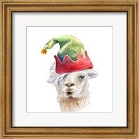 Christmas Hat Llama Fine Art Print