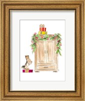 Armoire Decorated with Garland Fine Art Print