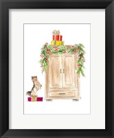 Armoire Decorated with Garland Fine Art Print