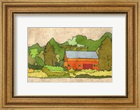 Cabin in the Green Forest Fine Art Print