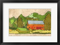 Cabin in the Green Forest Fine Art Print