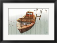 Boat with Textured Wood Look III Fine Art Print