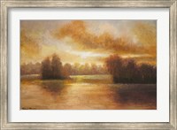 Golden Lake Glow I Fine Art Print