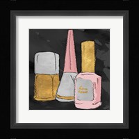 Nail Polish Dream on Black Framed Print