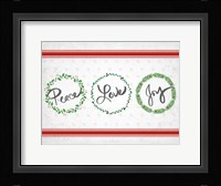 Holly Wreath Trio Fine Art Print