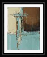 Oxido on Teal I Framed Print
