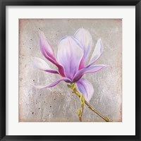 Magnolia on Silver Leaf II Fine Art Print