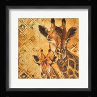 Safari Mother and Son I Framed Print