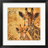 Safari Mother and Son I Framed Print