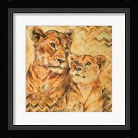 Safari Mother and Son II Framed Print