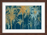 Teal and Gold Palms Fine Art Print