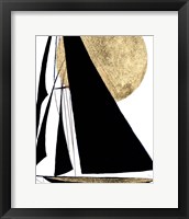 Midnight Black Sailing Framed Print