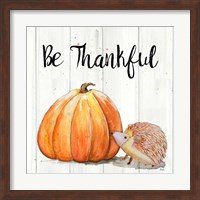 Be Thankful Harvest Hedgehog I Fine Art Print