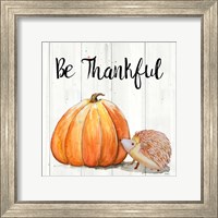 Be Thankful Harvest Hedgehog I Fine Art Print