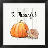 Be Thankful Harvest Hedgehog I Fine Art Print