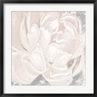 White Grey Flower I Framed Print