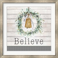 Believe Bell Wreath Fine Art Print