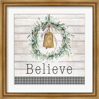 Believe Bell Wreath Fine Art Print