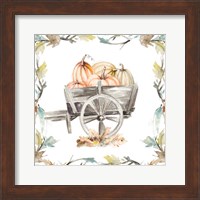 Wood Cart Square with Branches Fine Art Print