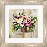 Basket with Flowers Fine Art Print