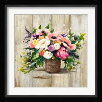 Basket with Flowers Fine Art Print