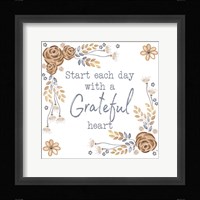 Brown Leaves Inspiration I Framed Print