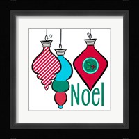 Joyful Christmas Ornaments III Framed Print