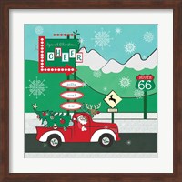 Retro Santa Driving II Fine Art Print