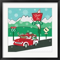 Retro Santa Driving I Fine Art Print