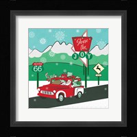 Retro Santa Driving I Fine Art Print