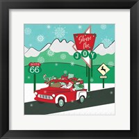 Retro Santa Driving I Framed Print