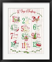 12 Days of Christmas sign Fine Art Print