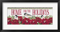 Chickadee Christmas Red - Home for the Holidays horizontal Fine Art Print