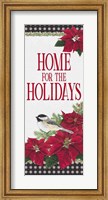 Chickadee Christmas Red - Home for the Holidays vertical Fine Art Print