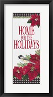Chickadee Christmas Red - Home for the Holidays vertical Fine Art Print