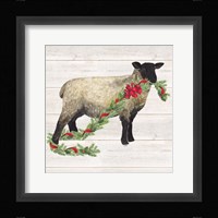 Christmas on the Farm V Sheep Framed Print