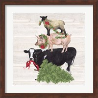 Christmas on the Farm VI Trio Facing left Fine Art Print