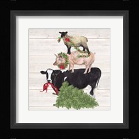 Christmas on the Farm VI Trio Facing left Framed Print