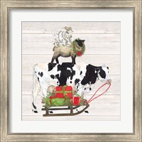 Christmas on the Farm VII Trio Facing right Fine Art Print